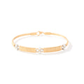 Timeless Beauty Bracelet - 14k Gold Artist Wire with Silver Bead / 7" - M