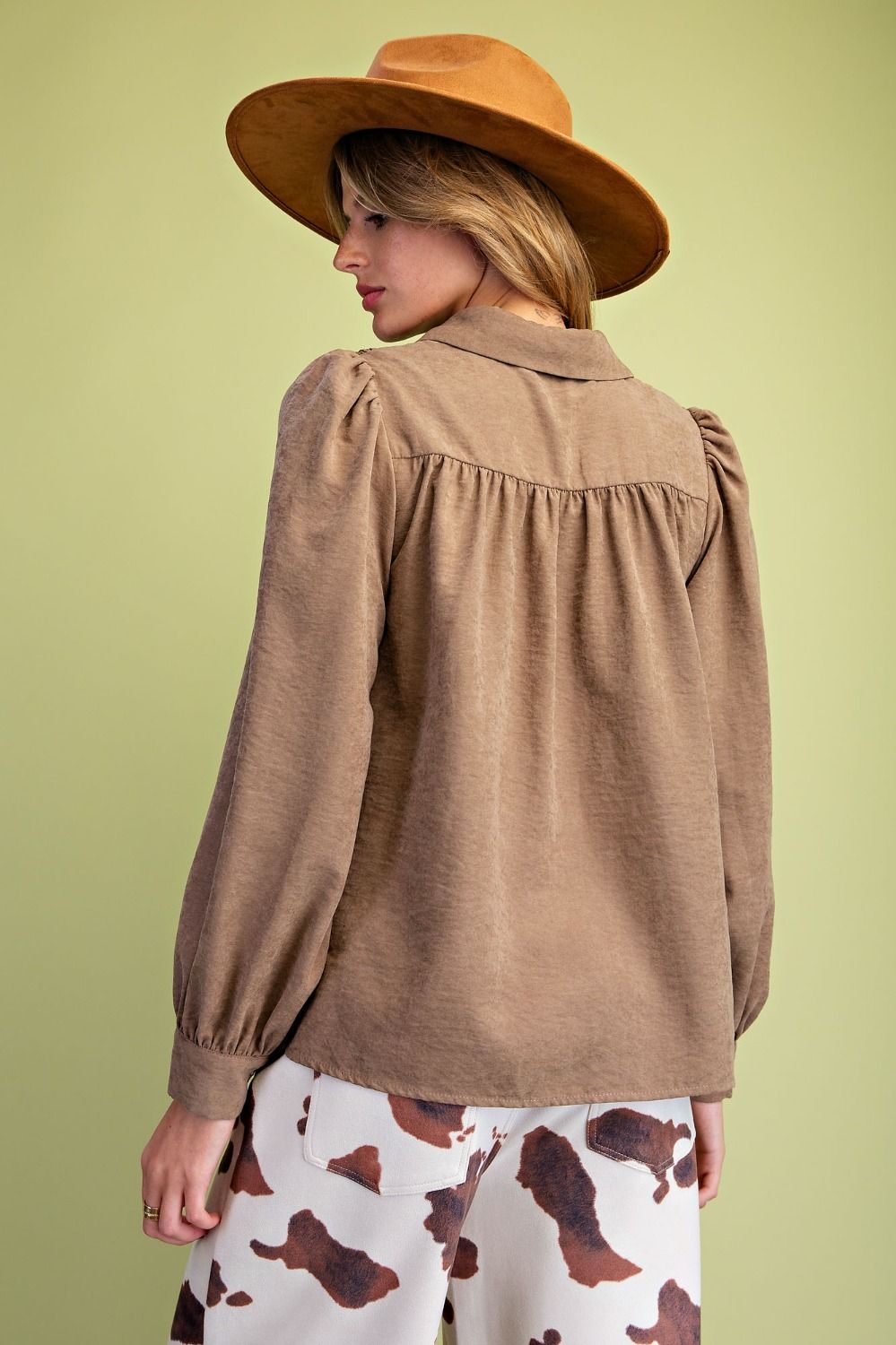 EASEL OLIVE GREY TOP ST100256