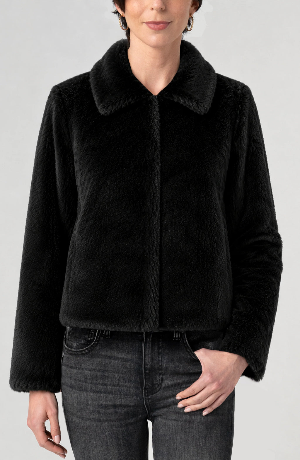 LP LM1D25TR08 BLACK FAUX FUR JCKT