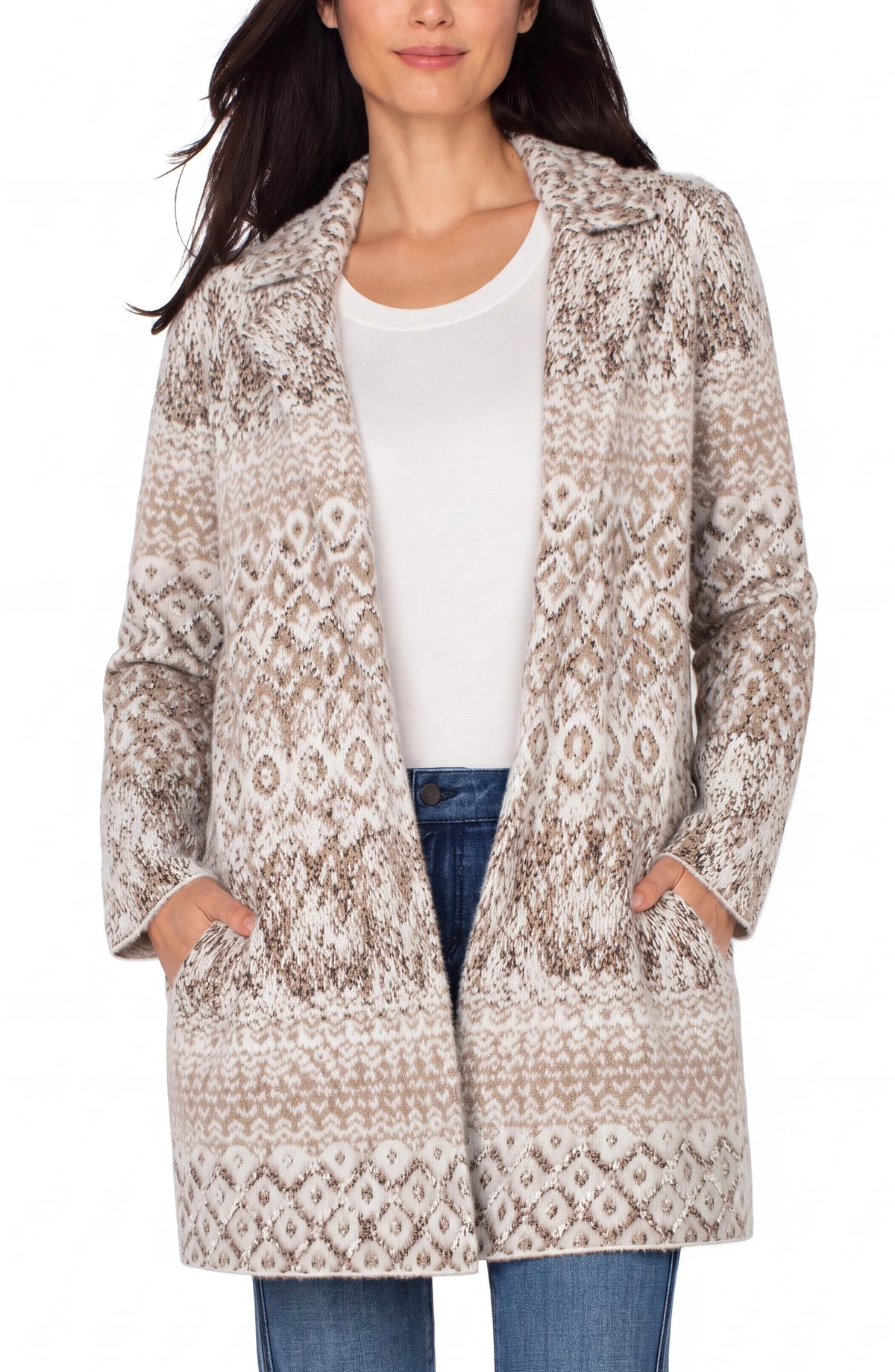 LP LMC002SK46J7 OATMEAL COATIGAN